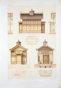 Vasútállomási peron vizes vécék tervei alkotó: French School