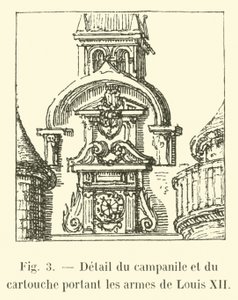 Részlet a XII. Lajos karjait viselő kempingről és a kartuszról alkotó: French School