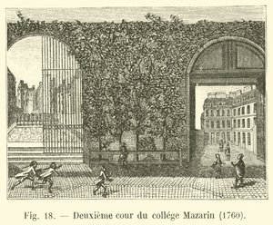 A Mazarin kollégium második udvara, 1760 alkotó: French School