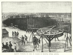 Kimberley gyémántbányai, a Jóreménység foka, Dél-Afrika alkotó: French School