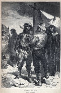 Kanadából fedezték fel: coureur des bois (az amerikaiakkal folytatott szőrmekereskedelemben vesz részt). Bayard rajz. A 19. század végi metszete Eugene Guenin „La nouvelle France”-jában. alkotó: French School