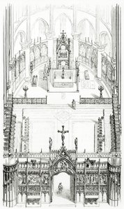 Rajz a 11-16. századi francia építészeti szótárból, 1861 alkotó: French School