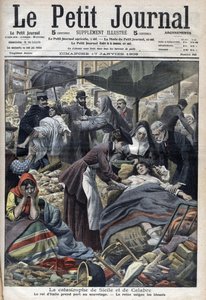 Földrengés Szicíliában, Calabria 1909 "Le Petit Journal" 1909. január (metszet) alkotó: French School