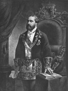 Edward (1841-1910) walesi herceg, később VII. Edward, mint a szabadkőművesség nagymestere, 1884 alkotó: French School