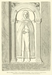 La Minerva templom, Róma, Fra Angelico sírköve (metszet) alkotó: French School