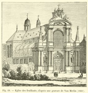 Feuillants templom; Van Merlin metszete után, 1660 alkotó: French School