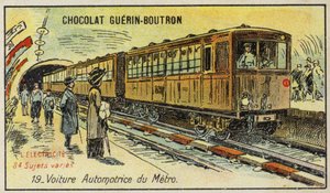 Elektromos metróvonat (chromolitho) alkotó: French School