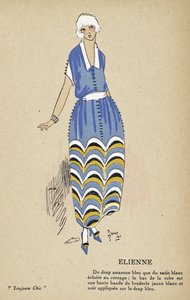 Elienne, a Toujours Chic, kiad. 1921-22 (sablonnyomat) alkotó: French School