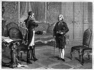 I. Sándor orosz császár (1777-1825) (Alexandre) Charles Maurice de Talleyrand Perigorddal (1754-1838) alkotó: French School