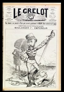 Boulanger első császár, karikatúra a Le Grelot címlapjáról, 1887. május 29. alkotó: French School