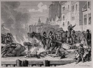 English goods sold or brulees because of the continental blockade imposed on Great Britain by Napoleon alkotó: French School