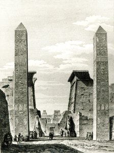 Dominique Vivant Denon (1747-1825) bejárata a luxori templomba, Alsó- és Felső-Egyiptom útjáról alkotó: French School