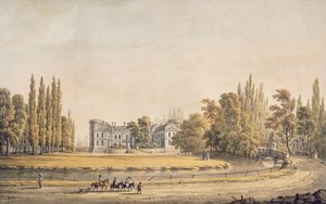 Bejárat az Ermenonville-i parkba és kastélyba, a 19. század elején alkotó: French School