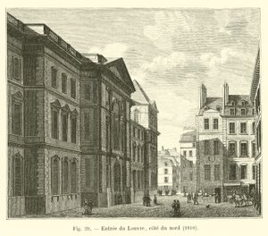 A Louvre bejárata, északi oldal, 1810 alkotó: French School