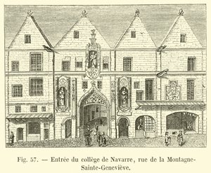 A navarrai főiskola bejárata, rue de la Montagne-Sainte-Genevieve alkotó: French School