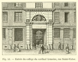 A Lemoine Cardinal College bejárata, a rue Saint-Victor alkotó: French School