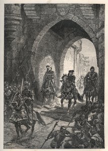Szeretett VI. Károly (1368-1422), francia király belépése Párizsba Maillotins lázadásának leverése után, 1382-ben - Charles Vi francia király visszatér Párizsba - Charles VI le Bien-Aime (1368) főétel -1422), francia király, Párizsban azután alkotó: French School