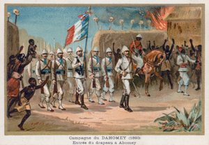 A francia zászló beléptetése Abomey-ba alkotó: French School