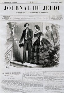 A Monte Cristo grófja (Monte Cristo) című regénysorozat epizódja – a „” Le Journal du Jeudi”-ban, 1860.10.14. alkotó: French School