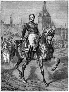 Jean Rapp tábornok (1771-1821) lovas portréja - Jean comte Rapp Francais tábornok (1772 -1821) - Adolphe Thiers „A birodalom története a konzulátus történetét követve” című könyvében -1879 - magángyűjtemény alkotó: French School