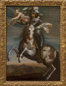 XIII. Lajos (1601-1643) lovas portréja. Festészet 1630 körül. Art francais 17. század. Musee des Beaux Arts de Rouen. alkotó: French School