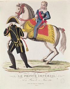 II. Napóleon (1811-32) római király lovas portréja, 1815. április