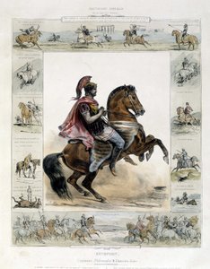 Xenophón lovas portréja – Charles Aubry „Az ókori és modern lovaglás festői történetében” alkotó: French School