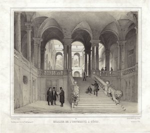 Egyetemi lépcső Genovában alkotó: French School