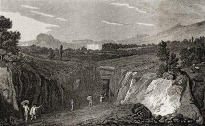 A Herculaneum maradványaihoz vezető ásatás alkotó: French School