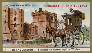 Kirándulás Windsor királyi kastélyába, Angliába (chromolitho) alkotó: French School
