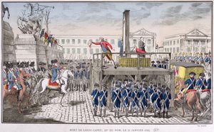 XVI. Lajos (1754-93) kivégzése 1793. január 21 alkotó: French School