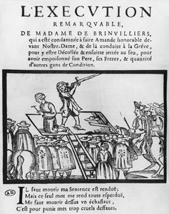 Brinvilliers márkinő kivégzése, 1676 alkotó: French School