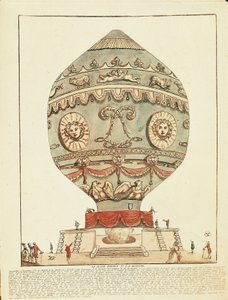 Montgolfier testvérek kísérlete hőlégballonnal a La Muette kastélyban, november 21 alkotó: French School