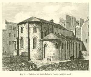 Saint-Julien le Pauvre külseje, északi part alkotó: French School