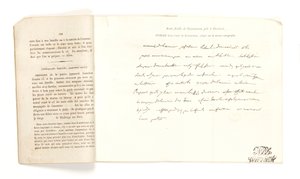 Kivonat Bonaparte leveléből, a „Portefeuille de Buonaparte pris à Charleroi le 18 juin 1815” (toll és tinta papíron) című kötetből alkotó: French School