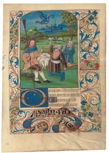 F. 37 Angyali üdvözlet a pásztoroknak, 1480 körül alkotó: French School