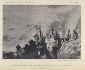 Fakszimile (kicsinyített) Victor Hugo eredeti rajzáról (litho) alkotó: French School