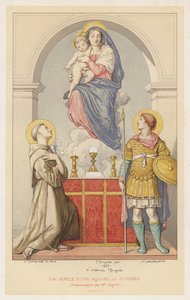 Egy Ingres akvarell fakszimile, kommunikálta: Mrs. Ingres (chromolitho) alkotó: French School
