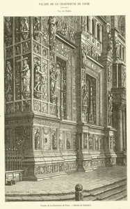 Pavia Charterhouse homlokzata (metszet) alkotó: French School