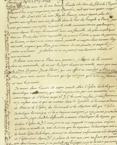 XVI. Lajos francia végrendeletének fakszimile alkotó: French School