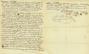 Marie Antoinette végrendeletének fakszimile alkotó: French School