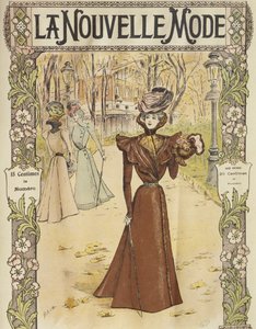 Divatlemez, borító illusztráció a La Nouvelle Mode-ból, 1897. december 12 alkotó: French School