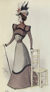 Divattányér, illusztráció a La Nouvelle Mode-ból, 1897 alkotó: French School