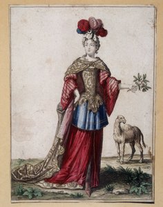 Női balett jelmez - metszet alkotó: French School