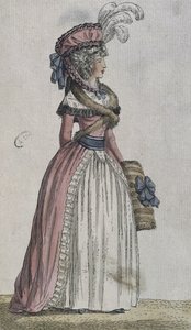 Női jelmez (színes gravírozás) alkotó: French School