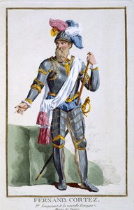 Fernand Cortez (1485-1547), vésette Pierre Duflos (1742-1816), 1780 (rézmetszet) alkotó: French School