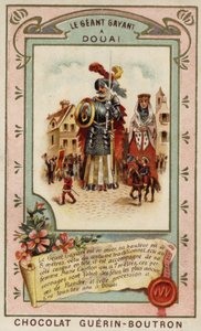 Gayant, az óriás fesztiválja, Douai, Franciaország (chromolitho) alkotó: French School