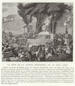 A Természet Újjáéledésének Fesztiválja, Párizs, 1793. augusztus 10 alkotó: French School