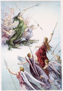Harc a tenger gonosz és jó szellemei között – H. de la Blanchère „Utazás a tenger fenekére” című filmjében. Paris, szerk. Jouvet et Cie, sd. 1880. alkotó: French School
