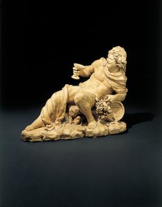 Bacchus egy pohár bor mellett fekvő alakja, 1770 körül alkotó: French School